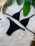 Conjunto cortininha preto Texturado