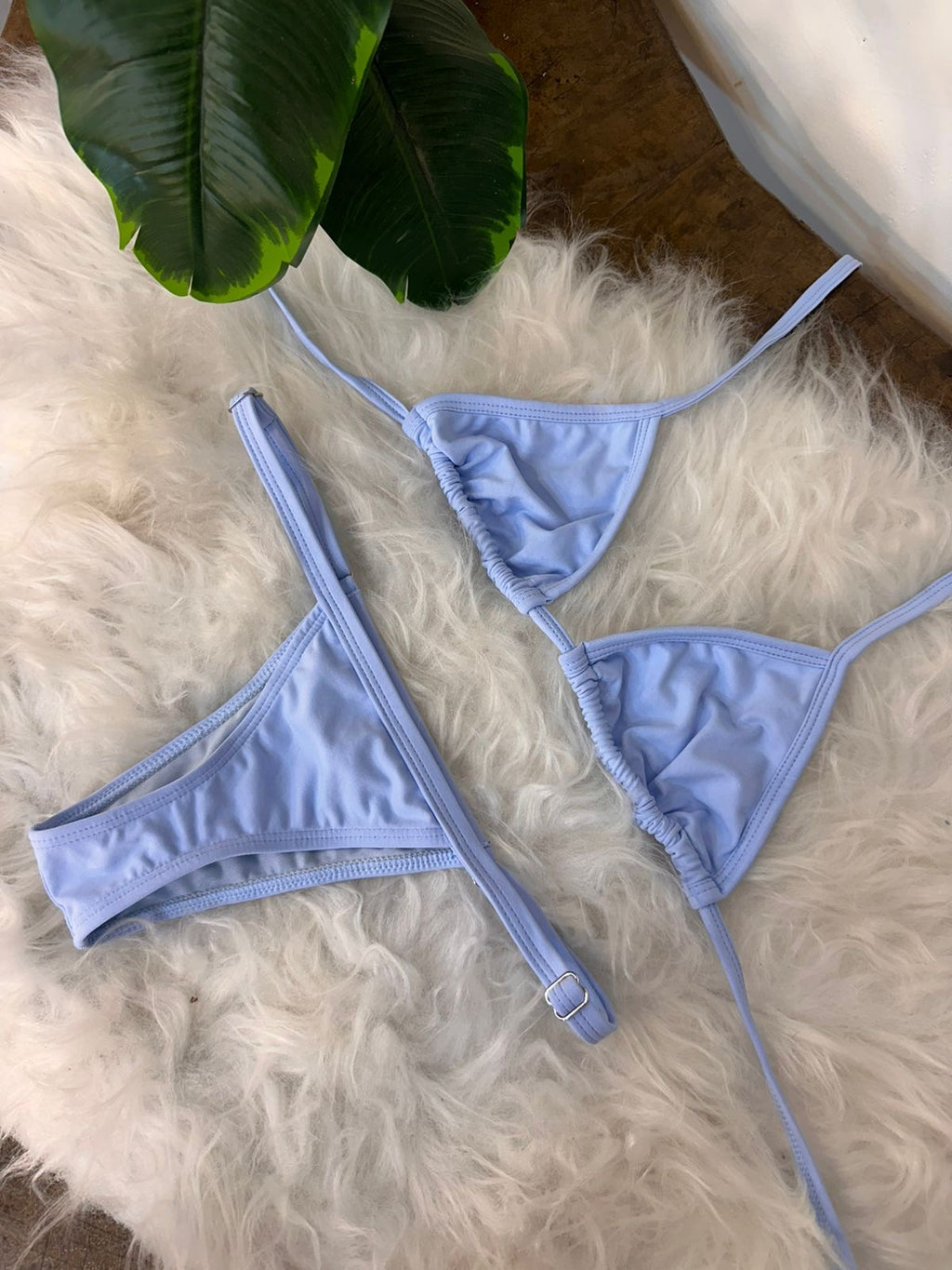 Conjunto cortininha Azul bebê