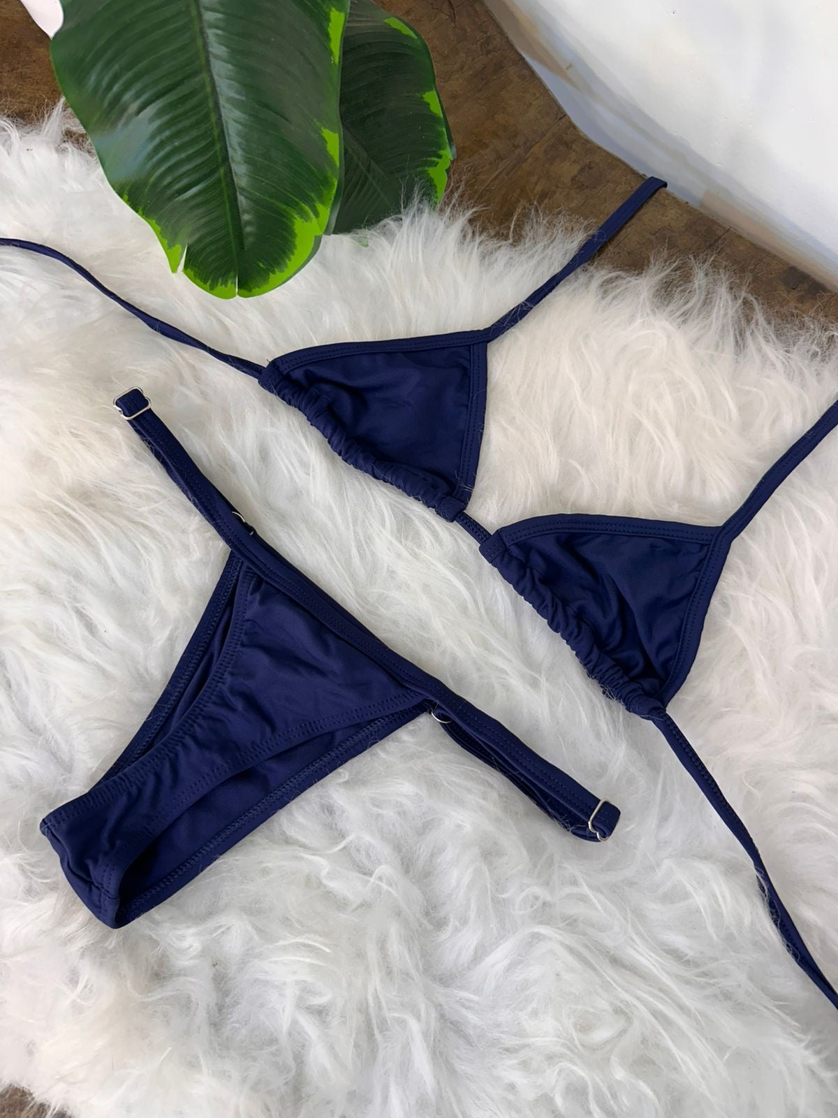 Conjunto cortininha azul marinho